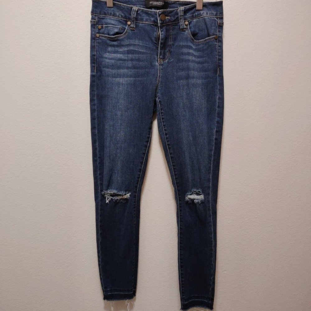 Liverpool Distressed the Crop Denim Jeans 2